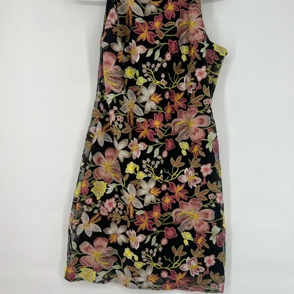 Sam Edelman Black Dress with Floral Embroidery - Picture 4 of 11